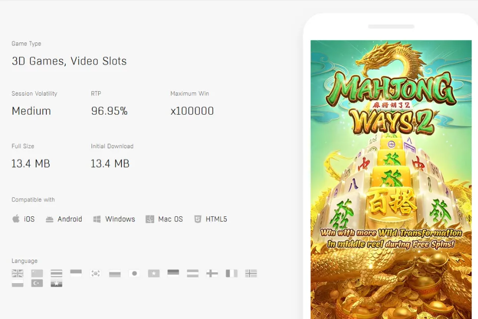 3 เกม เว็บสล็อตพีจี ที่มีผู้เล่นมากที่สุด จากผู้เล่นทั้งหมดในปี 2025 2 Mahjong Ways 2